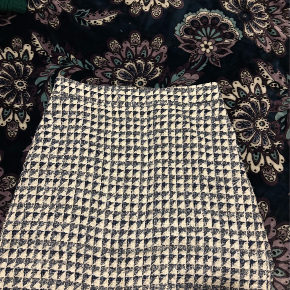 Loft blue and white skirt